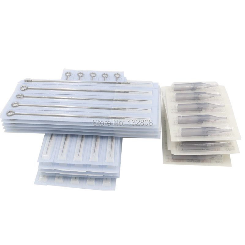 (3RL+3RT) Tubes Disposable Professional And 100PCS- 3RL Combo & Tattoo Mixed Tattoo Tattoo Needles Tips Needles Plastic 3RT Tips