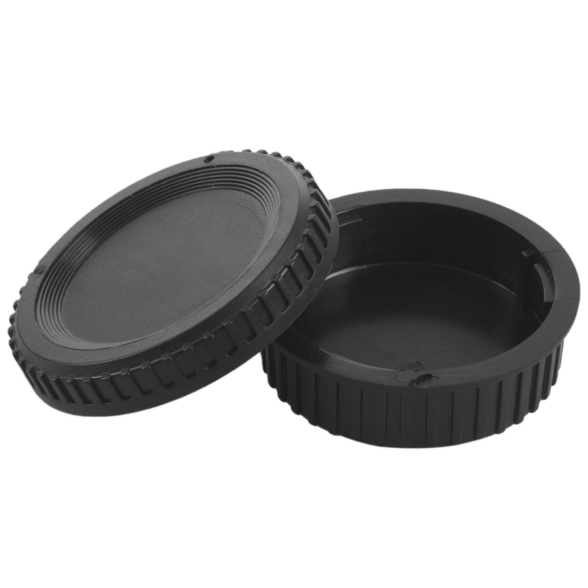 Black Plastic Camera Body Cover + Rear Lens Cap for Nikon Digital SLR