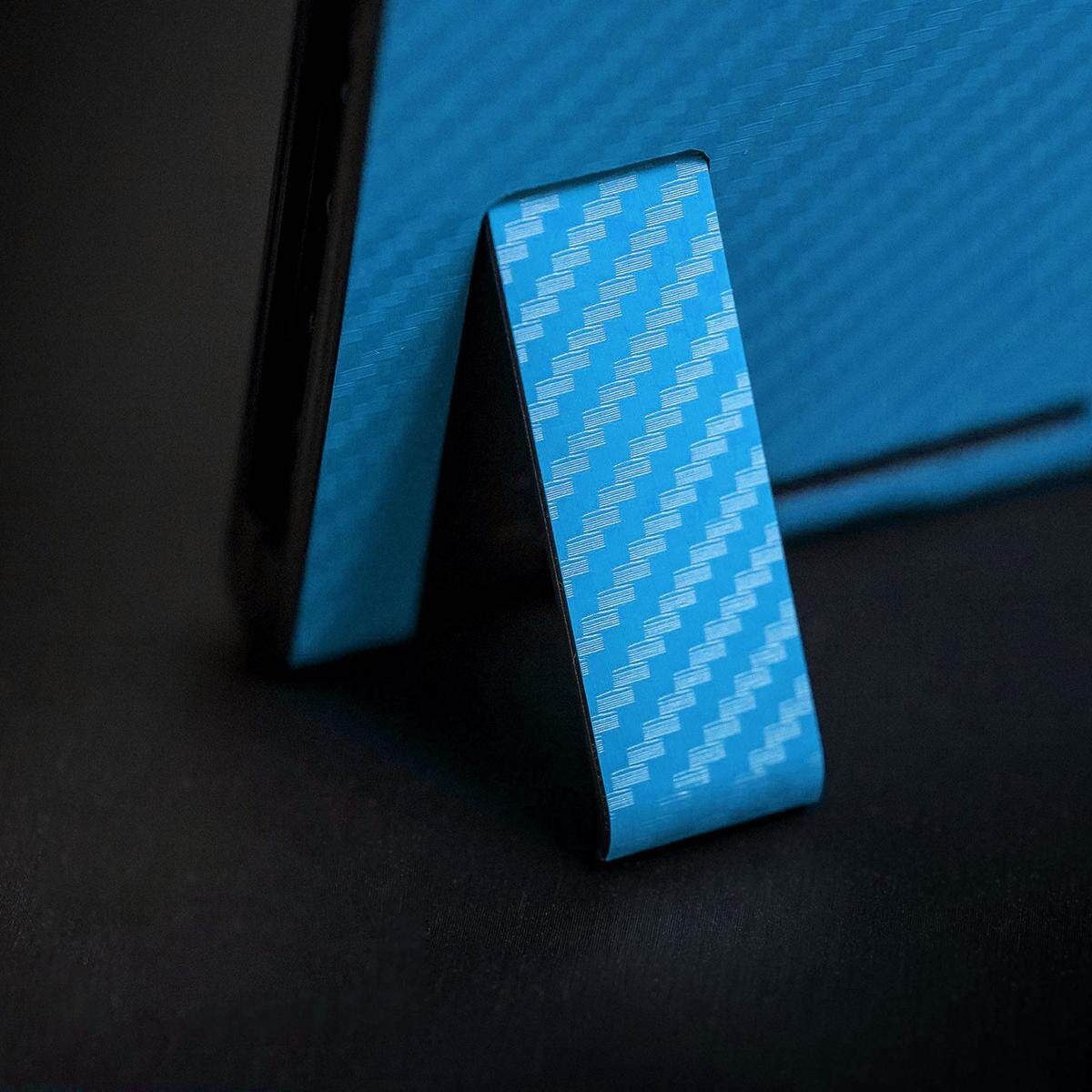 Blue Carbon Fiber Skin Full Wrap Sticker Decal Protector For Nintendo Switch