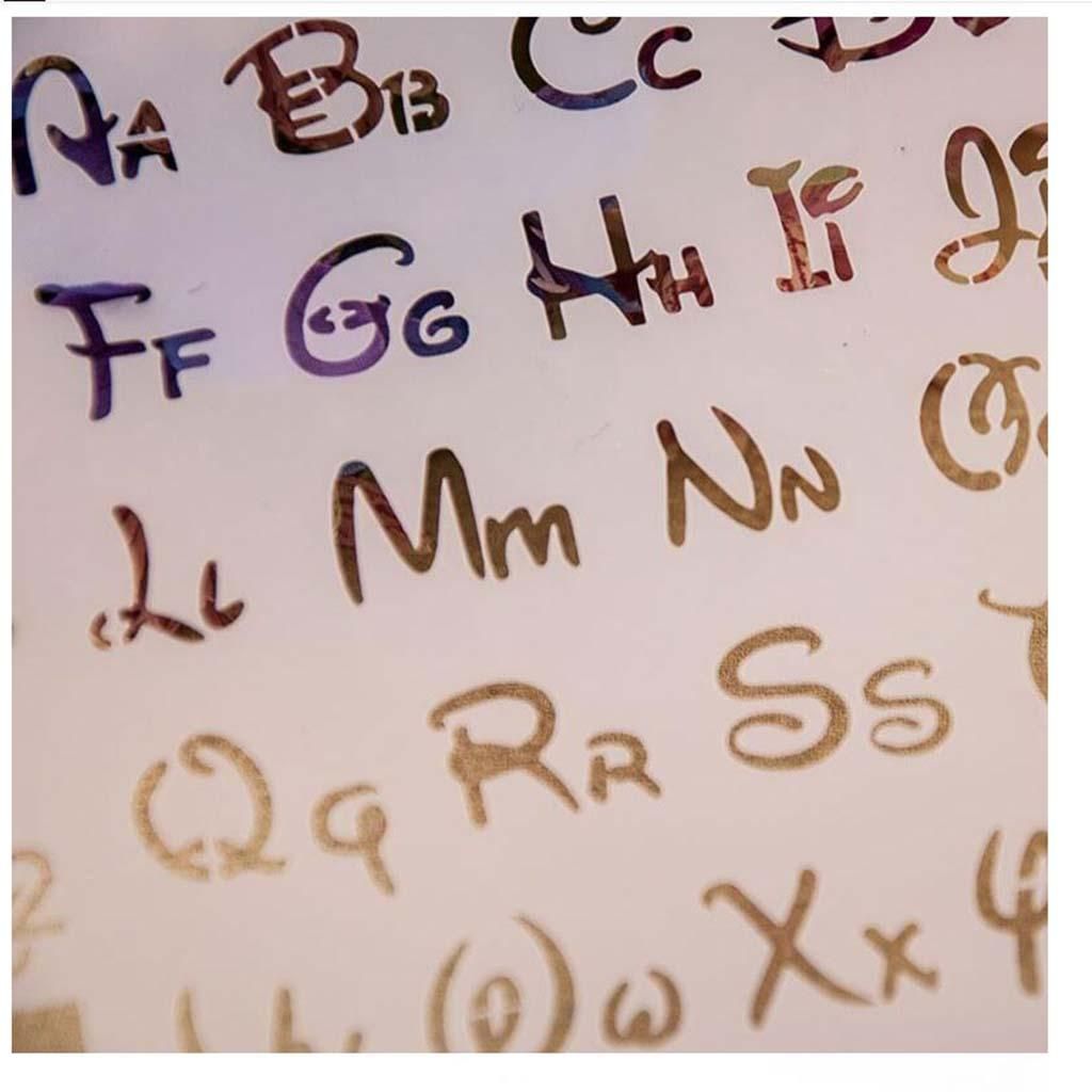 10Pcs Alphabet Stencil Letter Painting Templates For Wood Drawing
