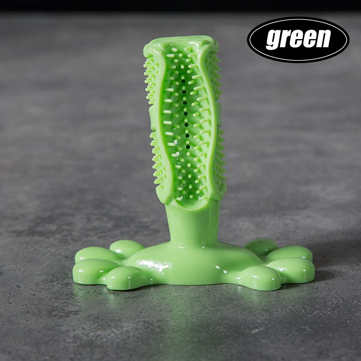 Dog Toothbrush Tooth Cleaner Brushing Stick Doggy Puppy Dental Care Chew Toys Green [Size:L] [Green]
