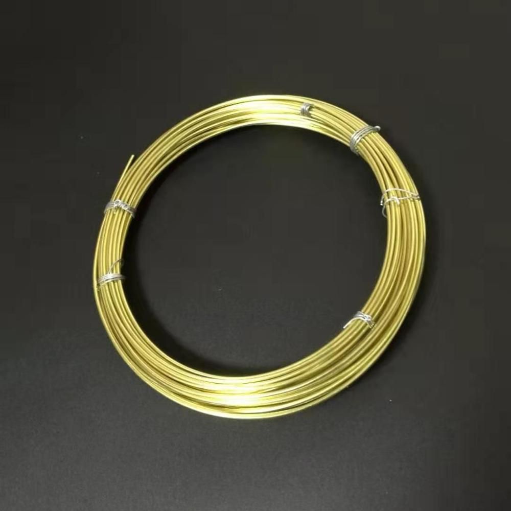 10 Meters ,1.2/1.5/1.8/2 Mm Diameter H65 CuZn36 CW507L C27000 Brass Wire Industry DIY Wire