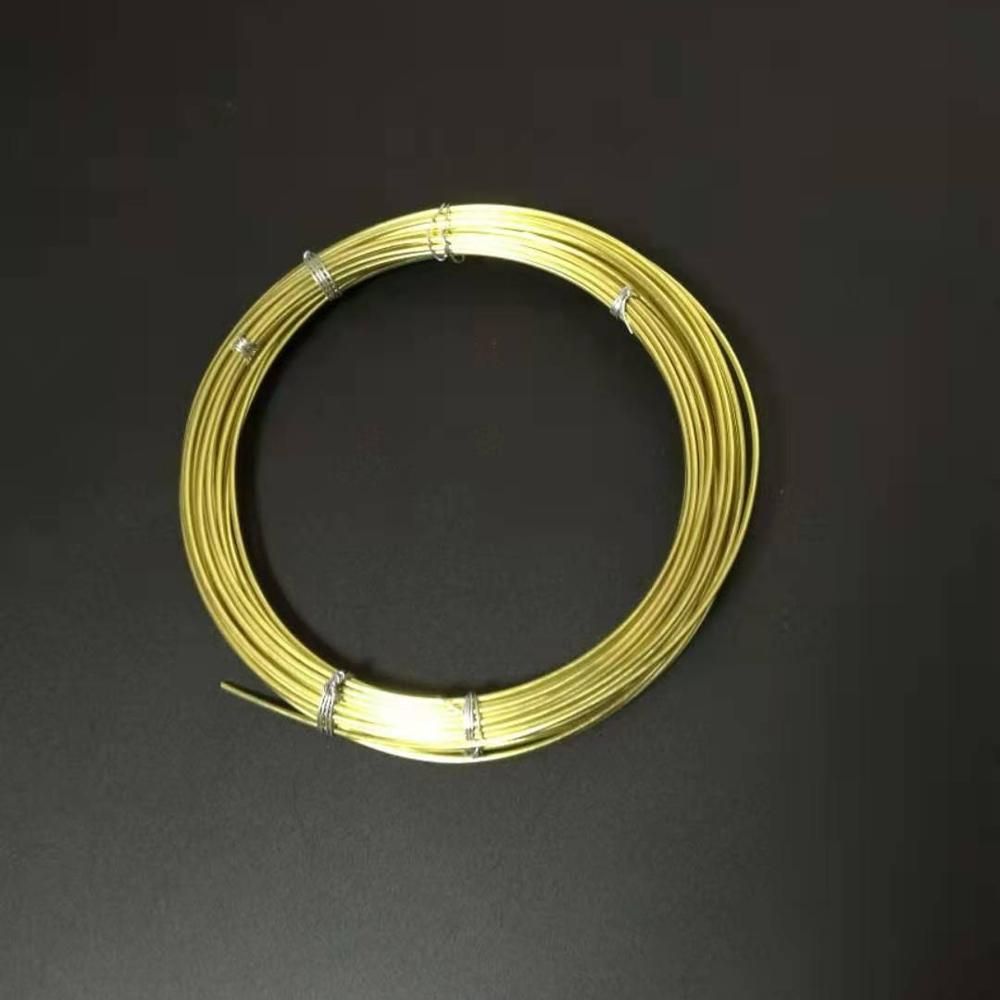 10 Meters ,1.2/1.5/1.8/2 Mm Diameter H65 CuZn36 CW507L C27000 Brass Wire Industry DIY Wire