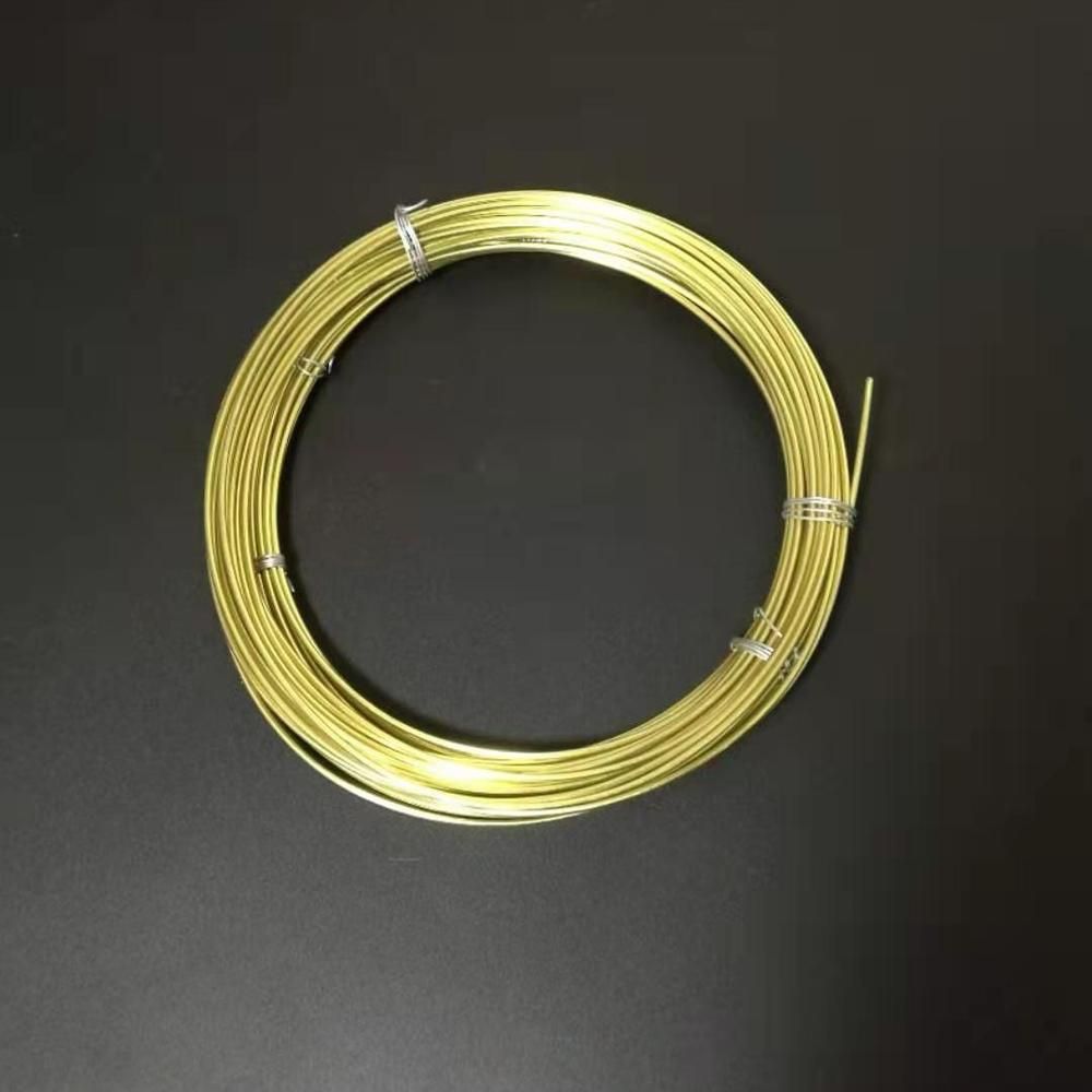 10 Meters ,1.2/1.5/1.8/2 Mm Diameter H65 CuZn36 CW507L C27000 Brass Wire Industry DIY Wire