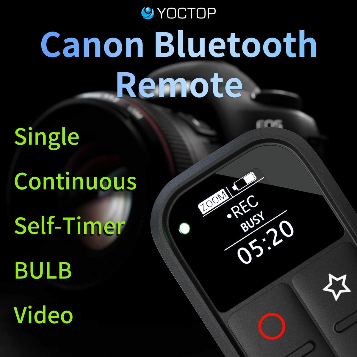 Remote Control For Canon Cameras With Sceen And Powerful Funtions Compatible With BR-E1 R5 R6 G7X3 G5 M50M2 R7 R10 R62