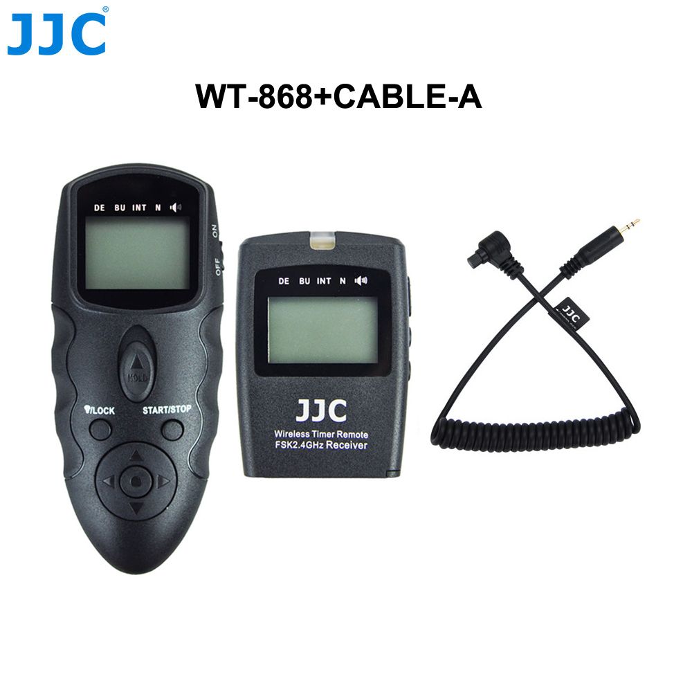 JJC RF Wireless Timer Remote Control 2.4GHz 56 Channels For Canon EOS R8 R50 R7 R10 R R6 RP Ra 250D 200D 90D 80D M5 M6 Pentax