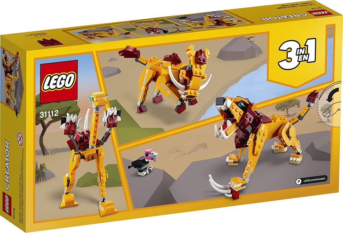 Creator 3in1 Wild Lion 31112 Toy Building Kit (224 Pcs)