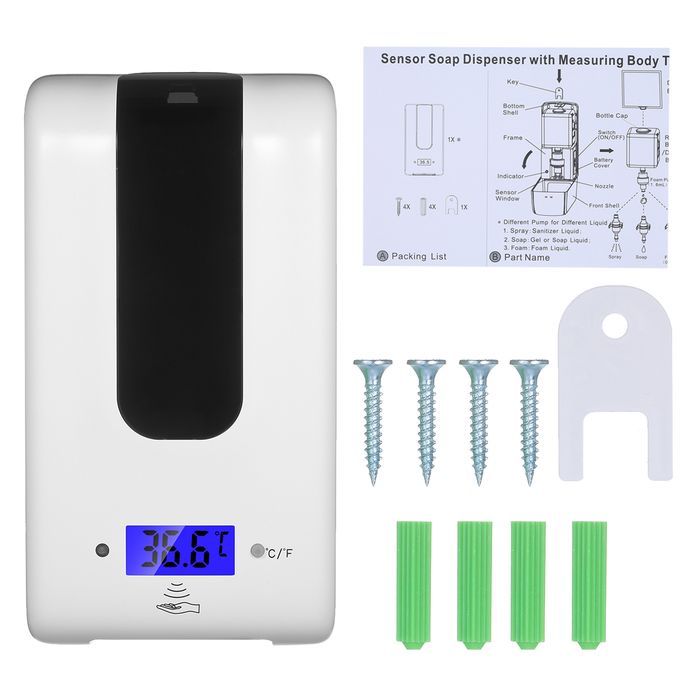 Automatic Foam Dispenser With ℃/℉ Switchable Battery
