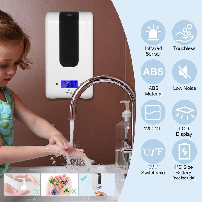Automatic Foam Dispenser With ℃/℉ Switchable Battery