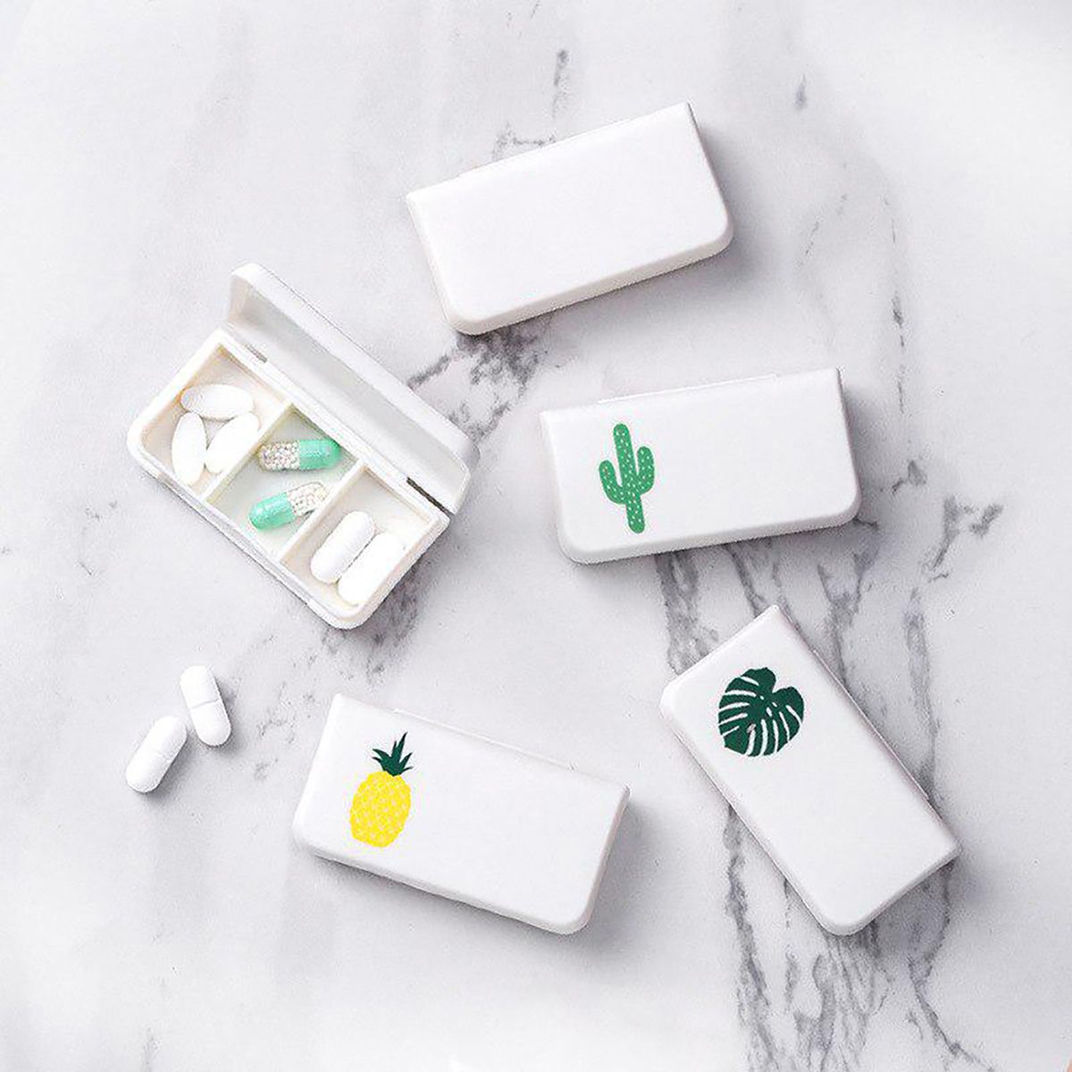 1Pc Pill Storage Small Size Eco-friendly PP Small Pill Box-