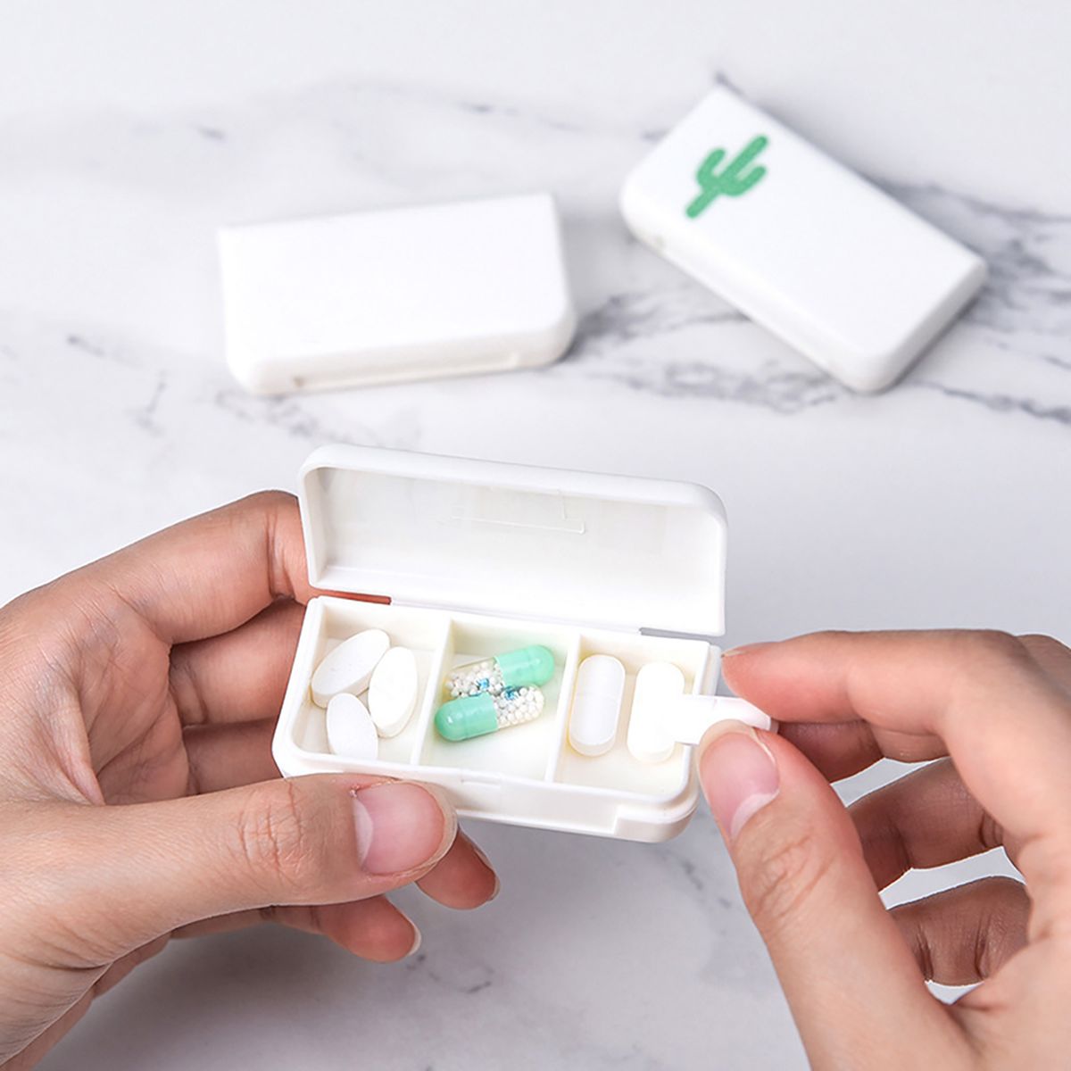 1Pc Pill Storage Small Size Eco-friendly PP Small Pill Box-