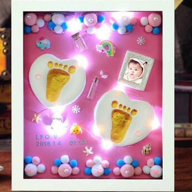Newborns Foot Print Photo Frame 3D Foot Print Molds Photo