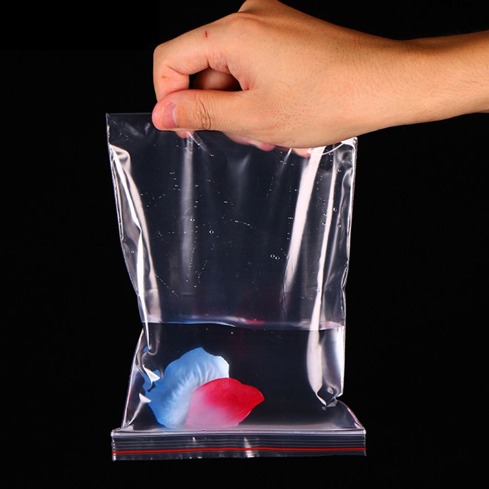 100Pcs Plastic Transparent Self Sealing Packaging Bags-