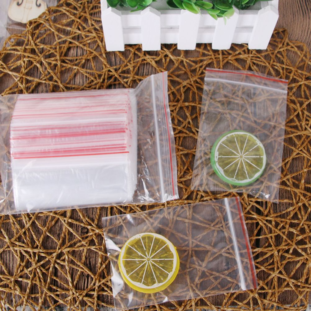 100Pcs Plastic Transparent Self Sealing Packaging Bags-