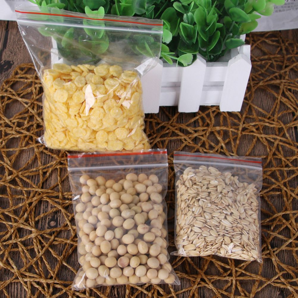 100Pcs Plastic Transparent Self Sealing Packaging Bags-