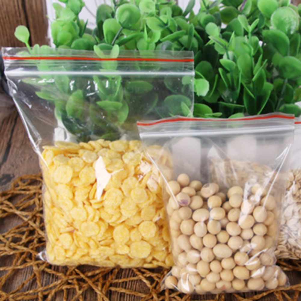 100Pcs Plastic Transparent Self Sealing Packaging Bags-
