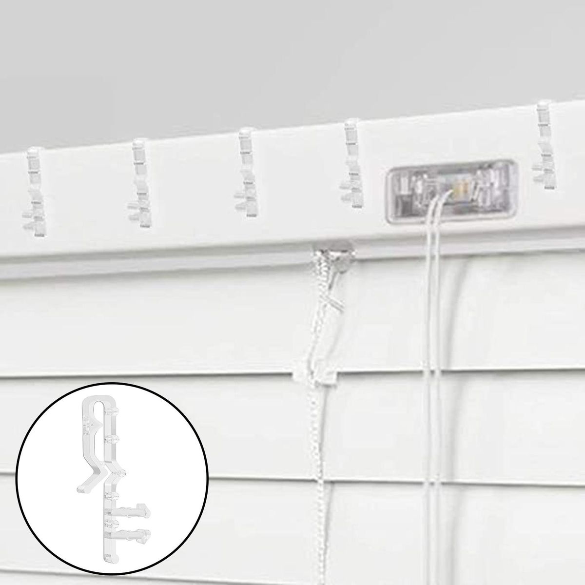 Easy to Install Blind Clips Hidden Design Valance Clips for Blinds Transparent