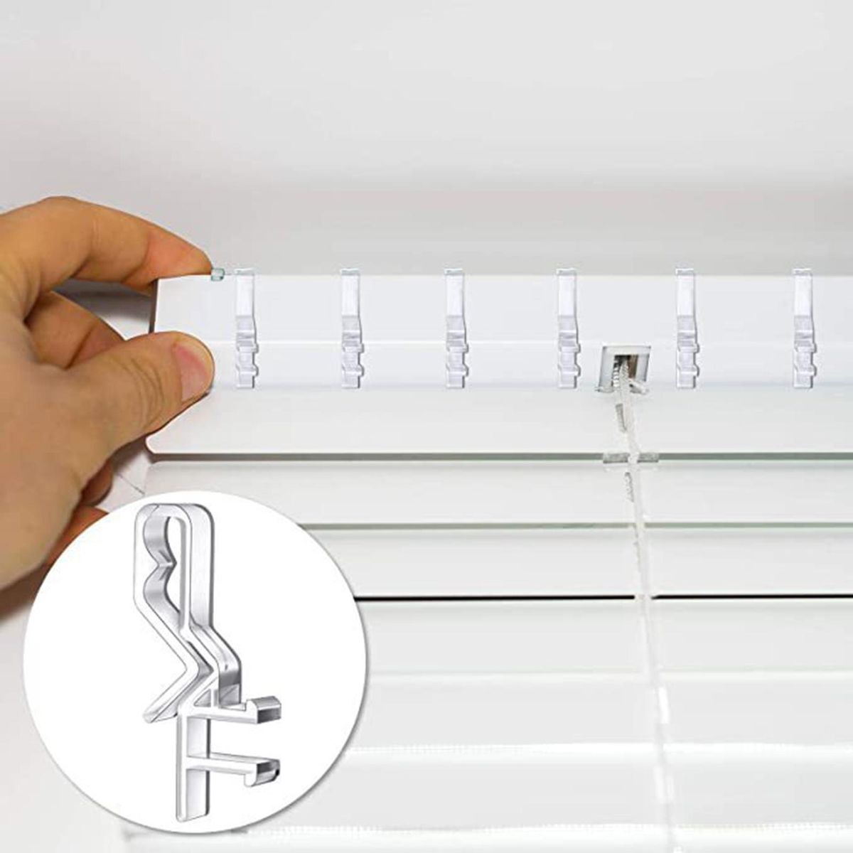 Easy to Install Blind Clips Hidden Design Valance Clips for Blinds Transparent
