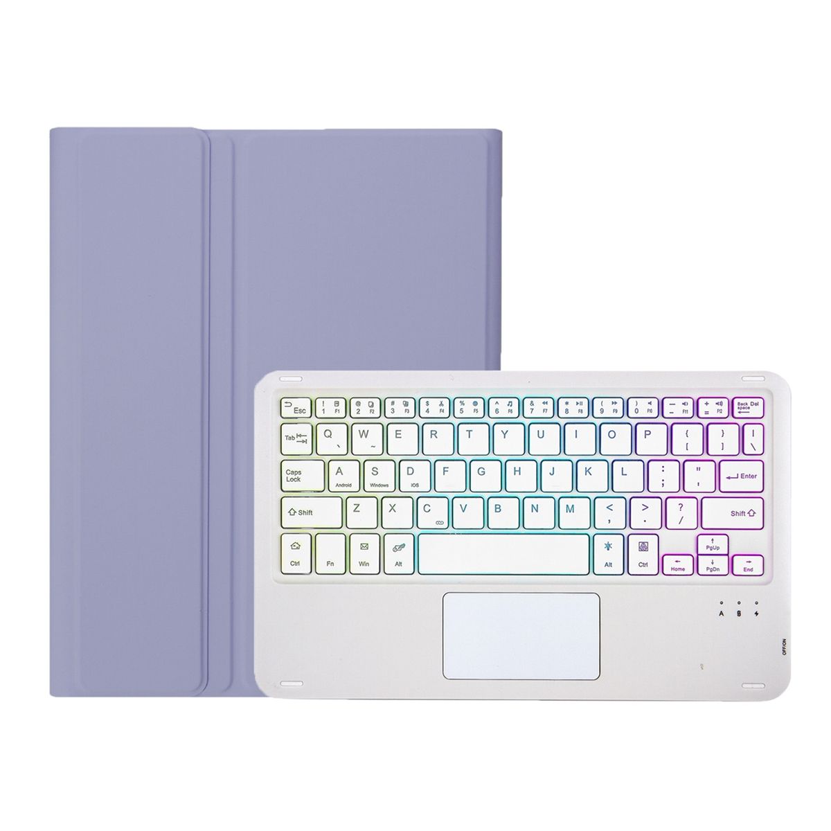 For Samsung Galaxy Tab A8 10.5 (2021) Bluetooth Keyboard Leather Tablet Case(Purple)