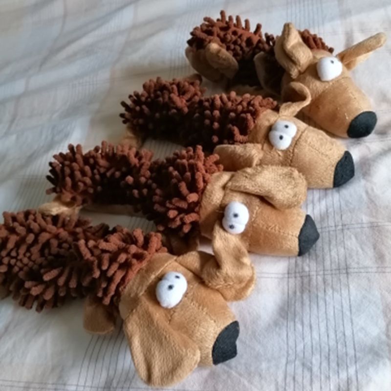 Durable Low Price Pet Dog Plush Toy Animal Shape With Squeaky For Small Dogs Chihuahua Yorkshire Bichon Puppy Chew Cleaning Toys-Brown Monkey