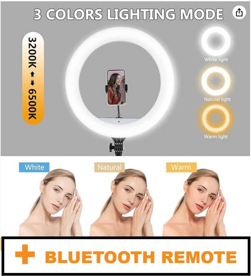 10 Inch Ring Light For Social Media With Tripod Stand