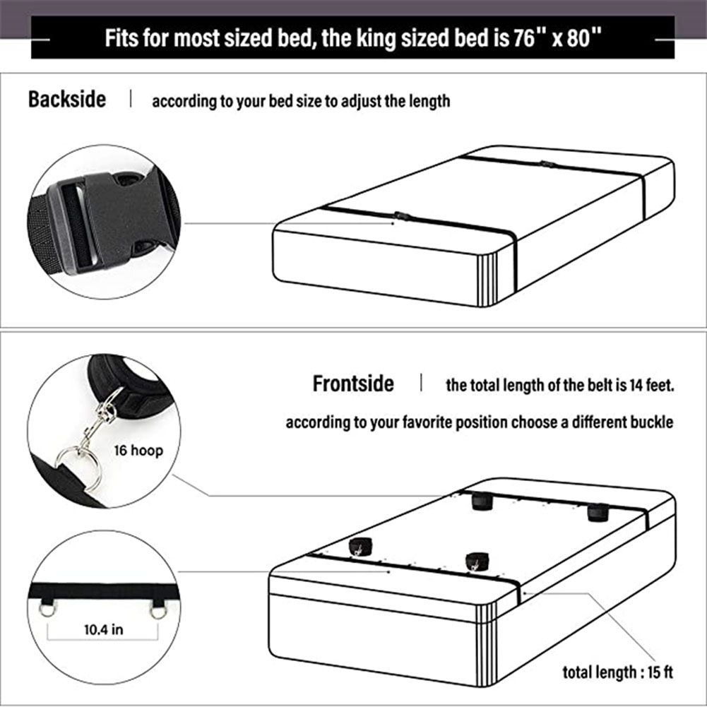 BDSM Bed Bondage Restraints Adult Fetish Sex Toy For Couple