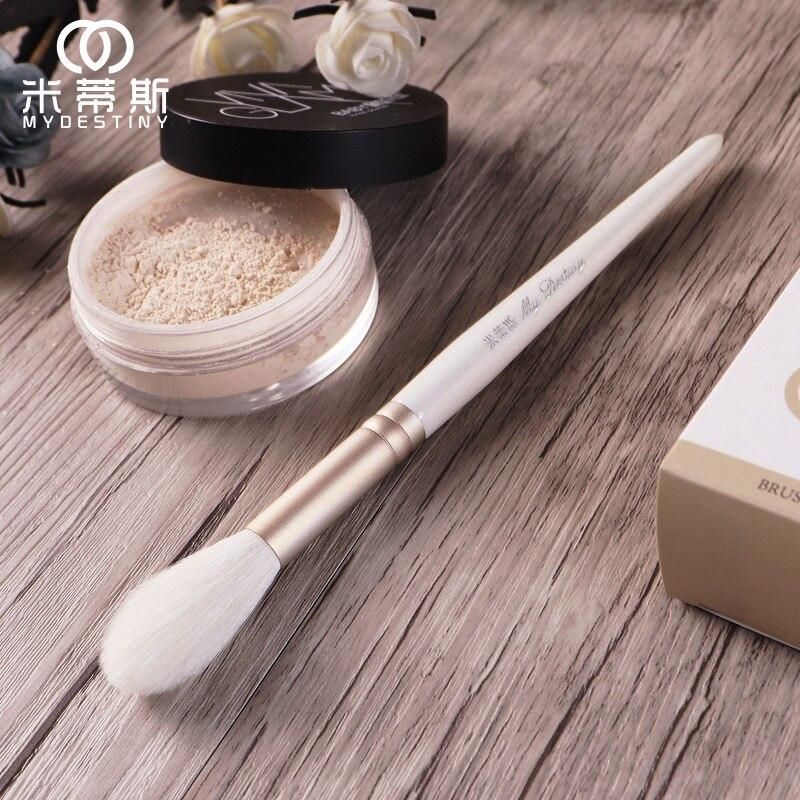 MyDestiny The Snow White Makeup Brush Flame Highlight Brush Natural Animal Hair Face Brush- Goat Hair-006