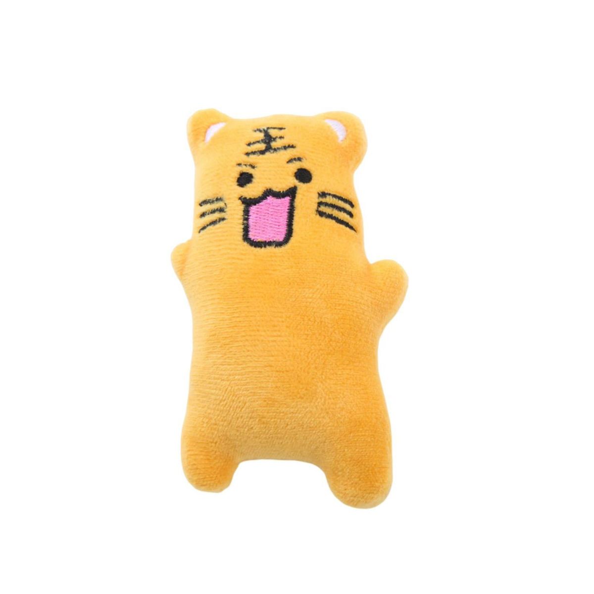Cat Plush Toy Cartoon Rabbit Shape Pet Cat Kitten Teaser Catnips Toy Yellow