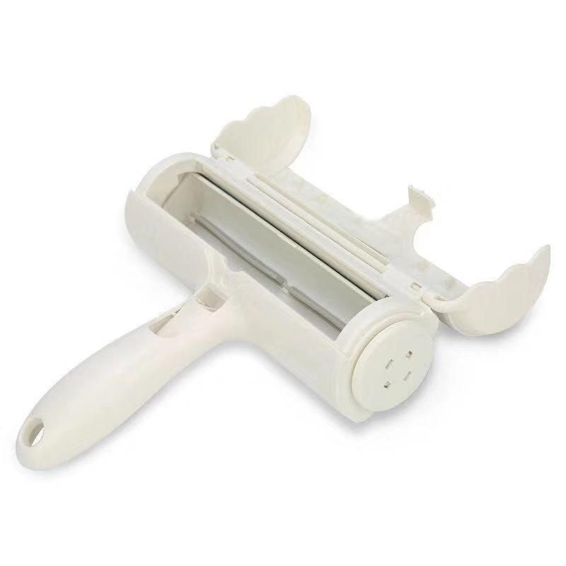Pet hair remover roller sticky hair remover hair cleaner to remove floating hair sticky hair brush cat hair removal brush hair remover blue with ears Ordinary handle heat-sealed film packaging