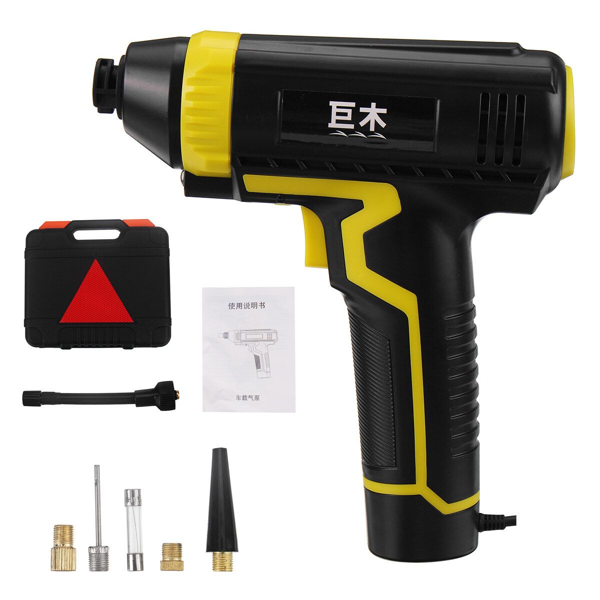 120W Car Air Compressor Handheld Tire Inflator Digital Inflatable Pump Car Accessories