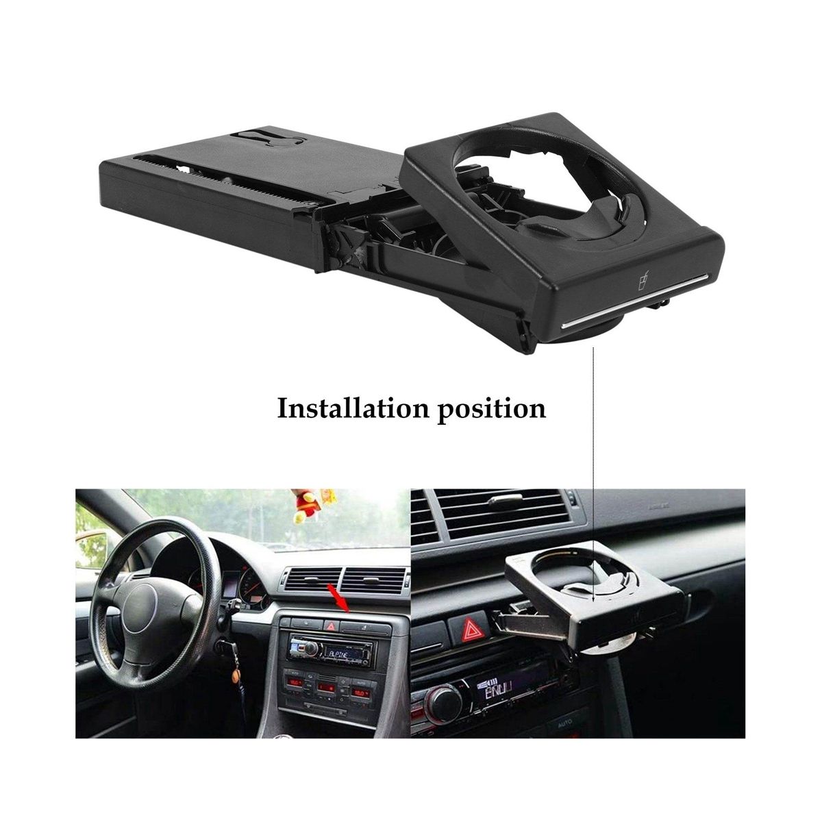 8E1862534K Front Dash Cup Holder Cup Holder Cup Holder Drink Car for A4B6B7 2002-2008