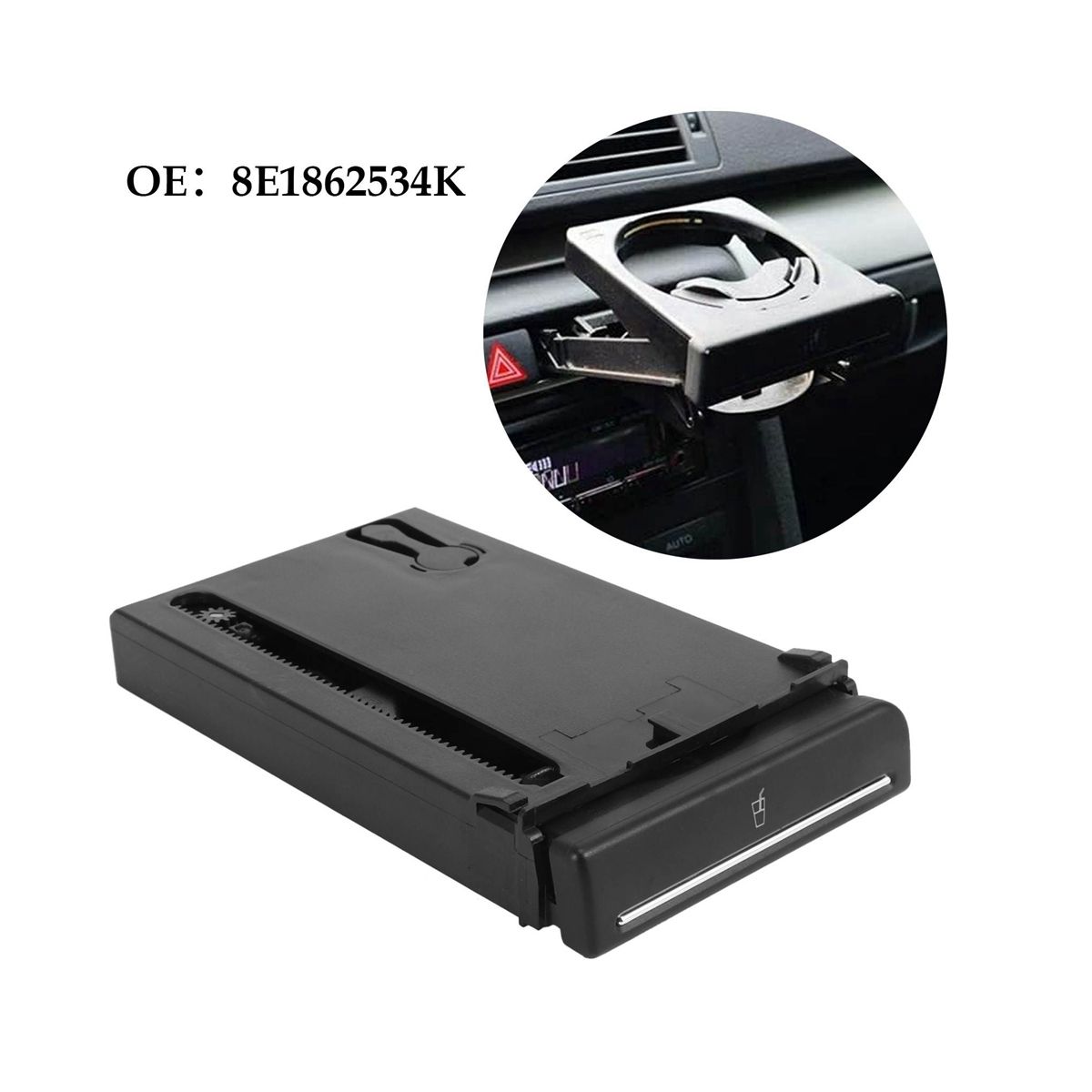 8E1862534K Front Dash Cup Holder Cup Holder Cup Holder Drink Car for A4B6B7 2002-2008
