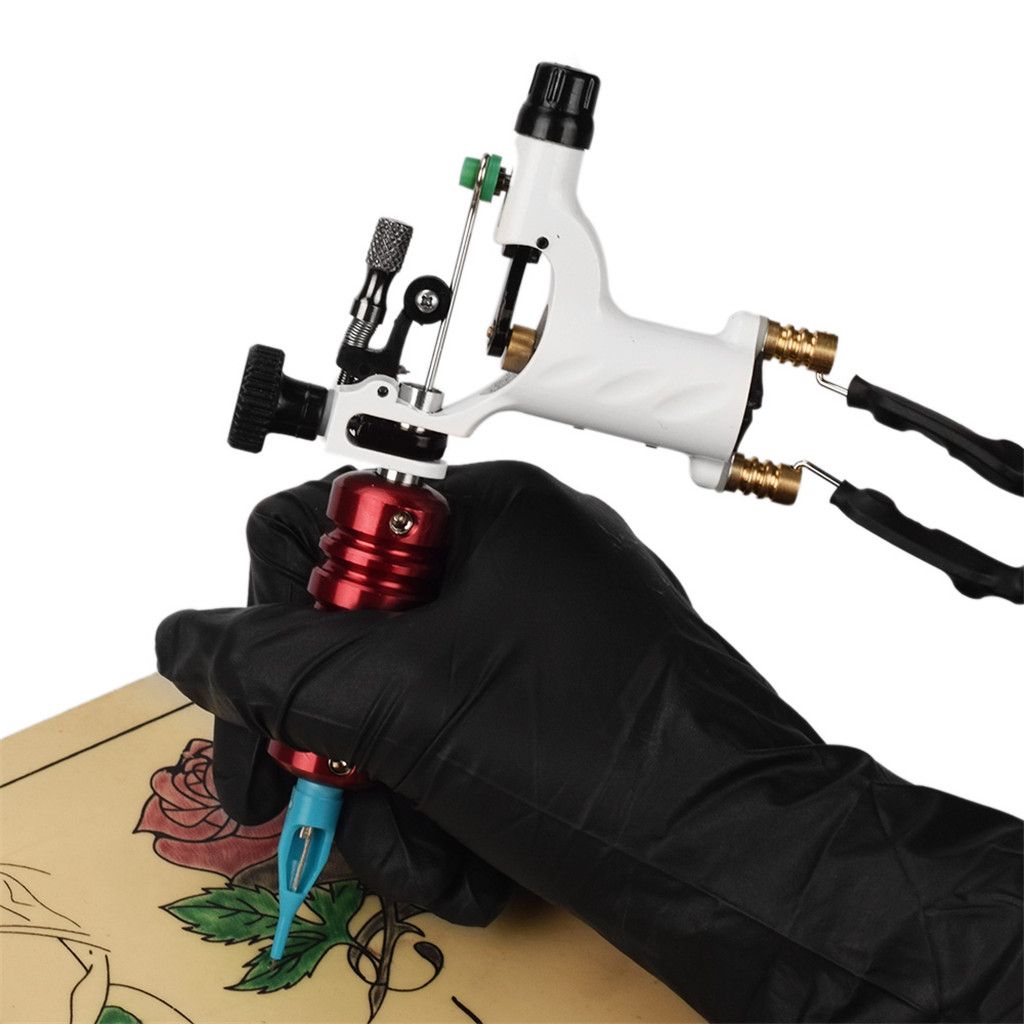 Complete Tattoo Kit Rotary Tattoo Machine  Grip Tube  Wrench Red