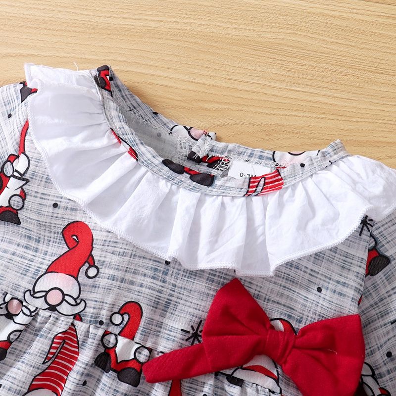 Newborn Baby Girl XMAS Costumes Christmas Cartoon Long Sleeve 2PCS Suit Set