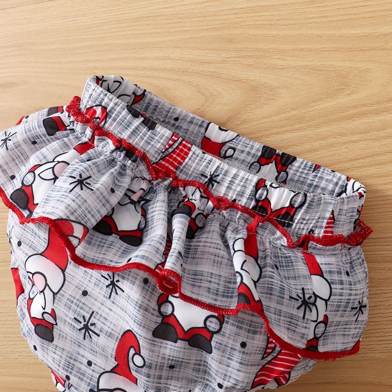 Newborn Baby Girl XMAS Costumes Christmas Cartoon Long Sleeve 2PCS Suit Set