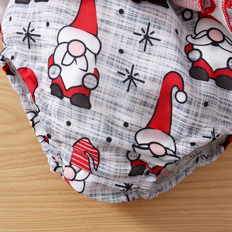 Newborn Baby Girl XMAS Costumes Christmas Cartoon Long Sleeve 2PCS Suit Set