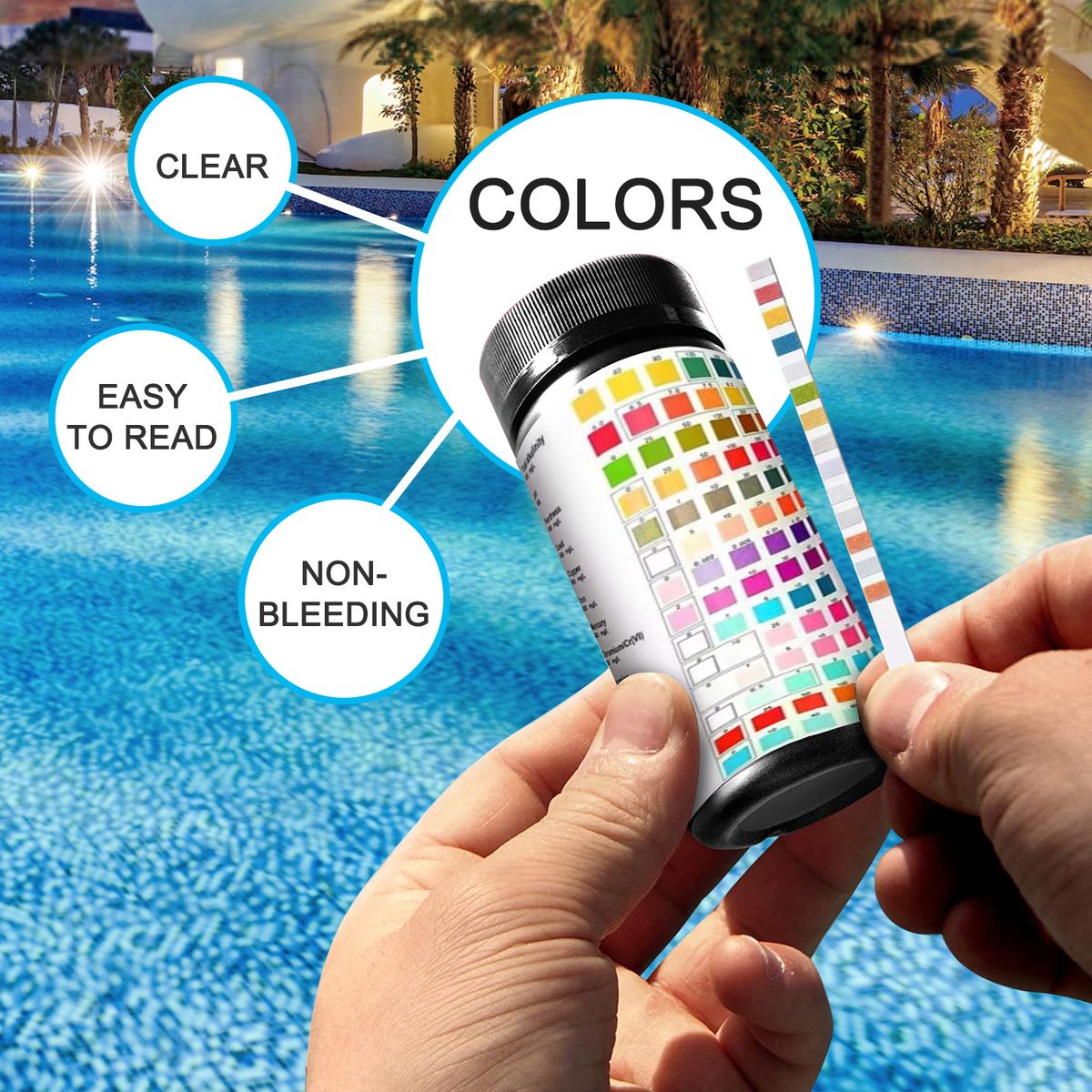 50 PCS Pool And Spa Test Strips,14-in-1 Swimming Pool Water