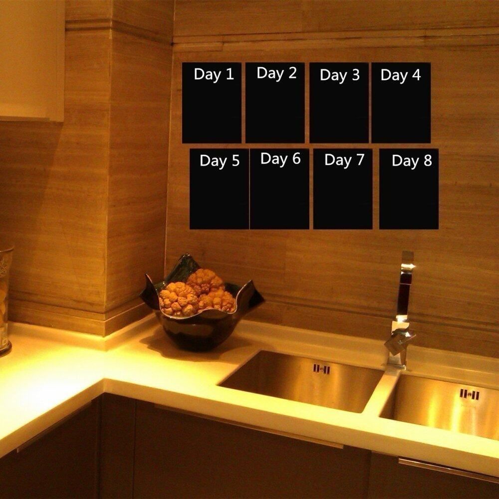 8pcs Black A4 Paper Chalkboard Wall Sticker Removable Blackboard Home Decal