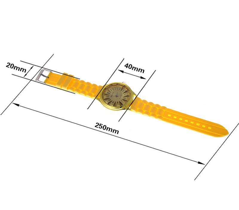 Silicone Double Layer Literal Watch-White
