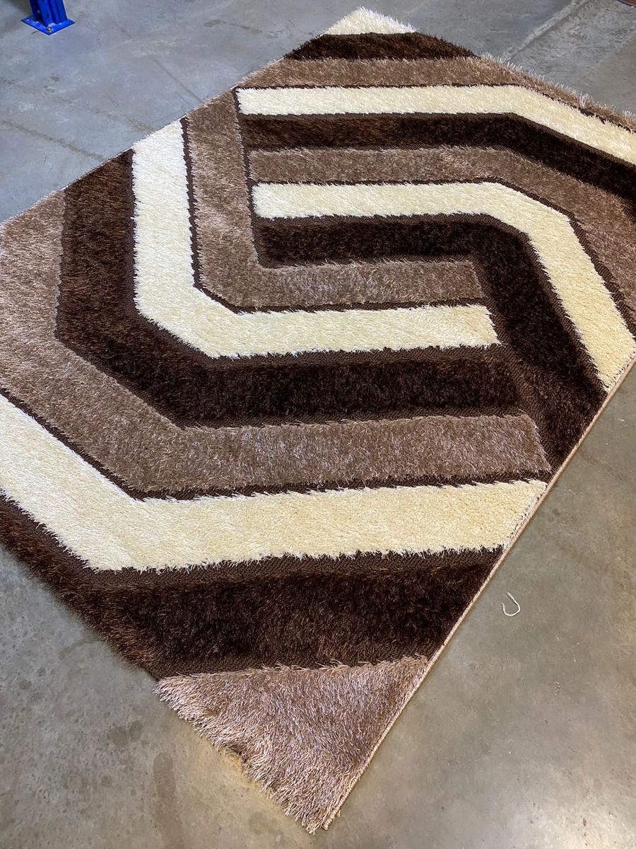 Shaggy Centre Rug (4by6ft)brown