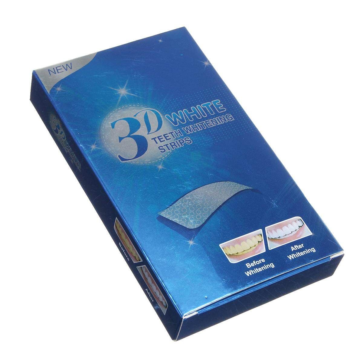 3D White Teeth 28 Strips 14 Pouches Kit Home Bleaching Whitestrips