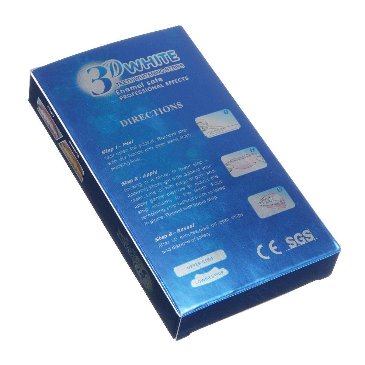 3D White Teeth 28 Strips 14 Pouches Kit Home Bleaching Whitestrips