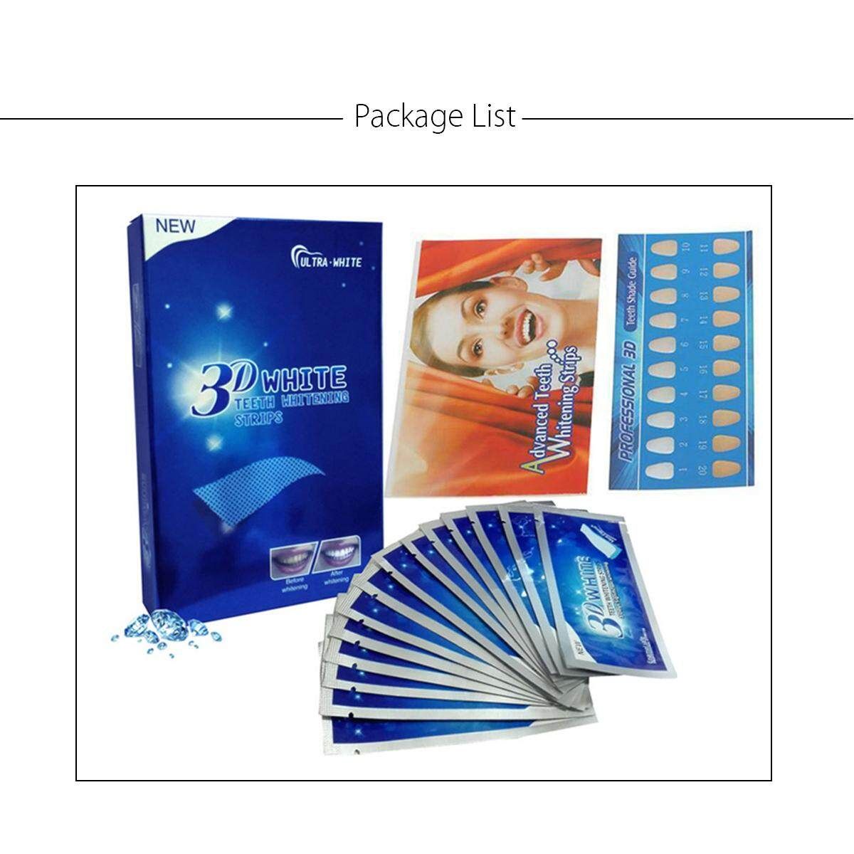3D White Teeth 28 Strips 14 Pouches Kit Home Bleaching Whitestrips