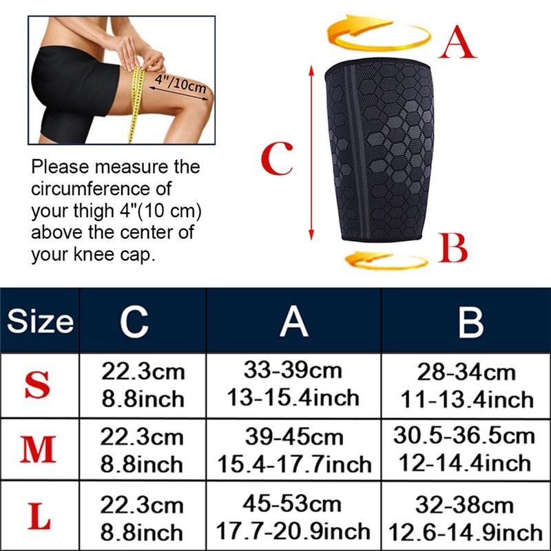 1pc Thigh Supports Compression Quad Hamstring Upper Leg Brace for Sports