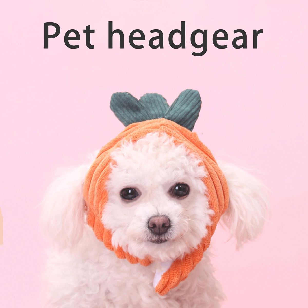 Pet Cap Cartoon Carrot Shape Dog Cat Hat Headdress Orange