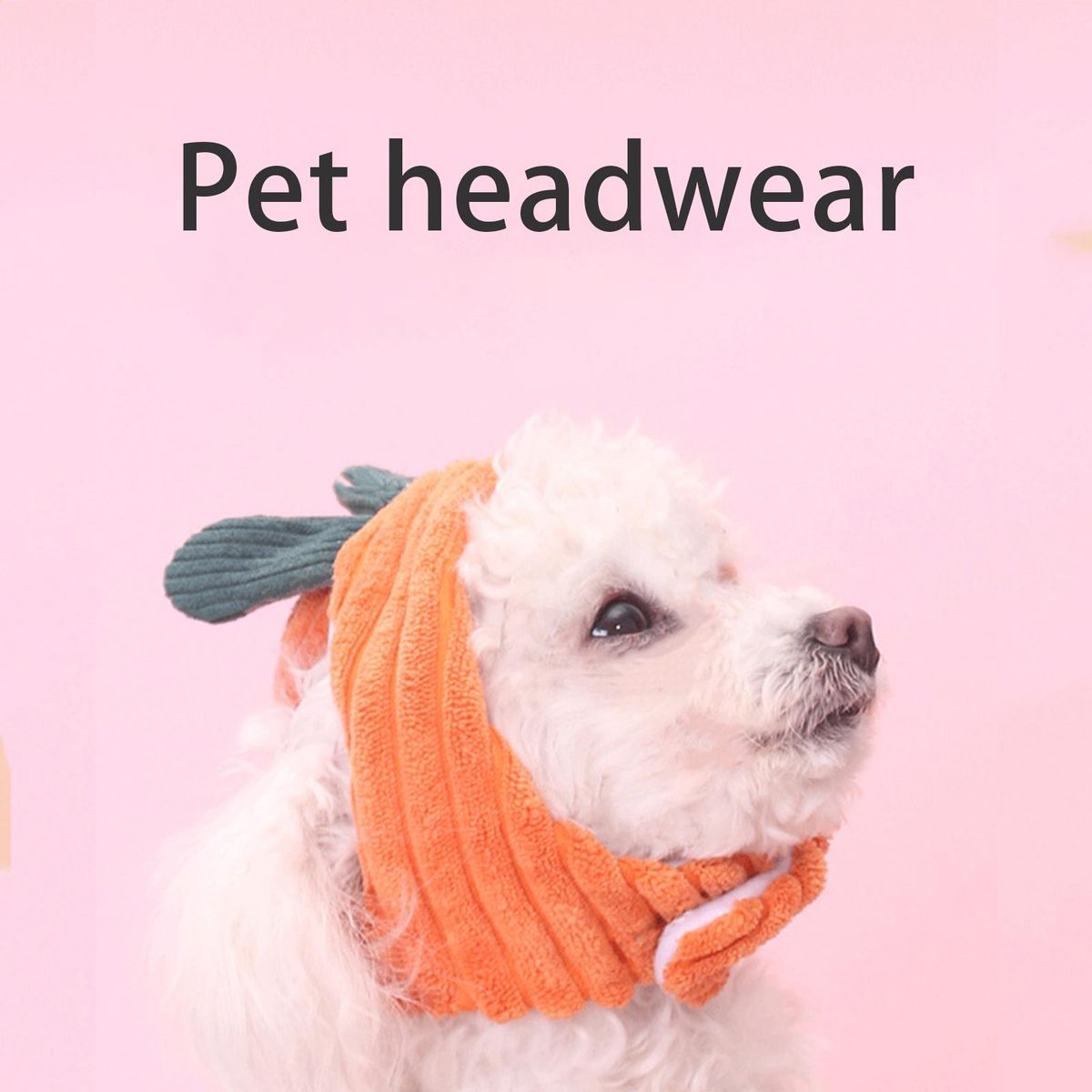 Pet Cap Cartoon Carrot Shape Dog Cat Hat Headdress Orange
