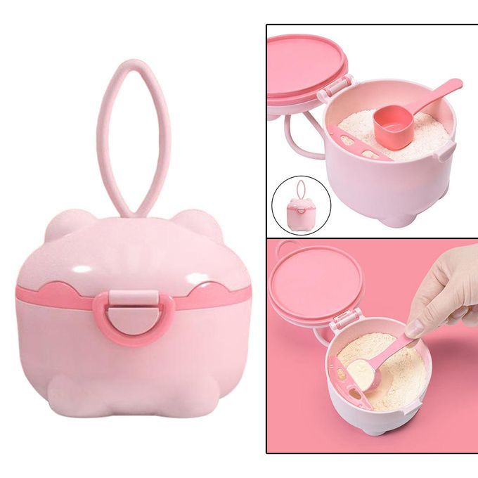 Milk  Storage Box Portable Pig Shape Toddler For Travel Pink S
