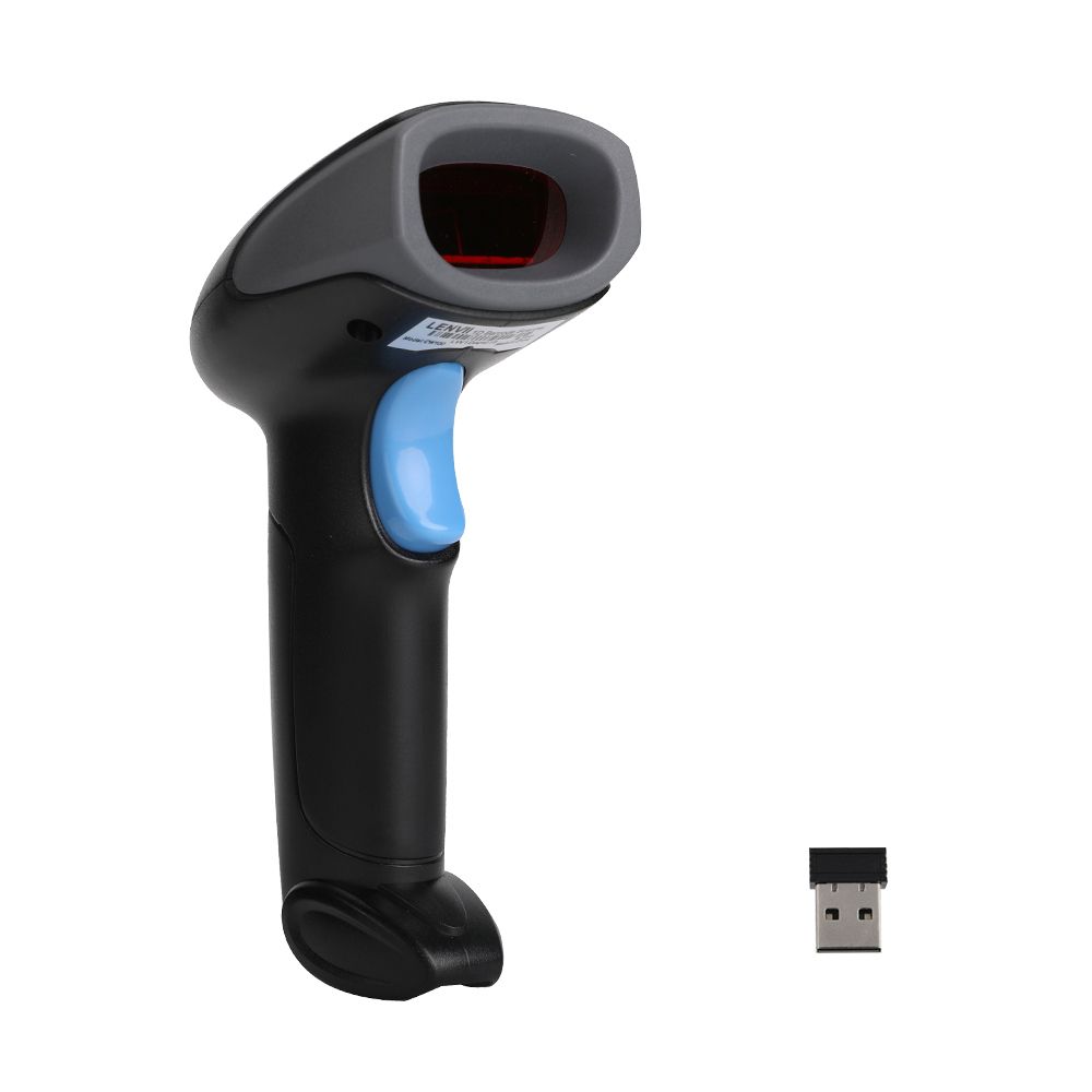 CW100 2.4G Wireless Barcode Scanner 1D Handheld Red Light Barcode Reader For Warehouse, Supermarket, Express Storage