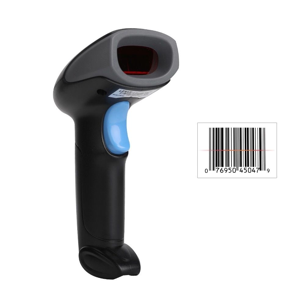 CW100 2.4G Wireless Barcode Scanner 1D Handheld Red Light Barcode Reader For Warehouse, Supermarket, Express Storage