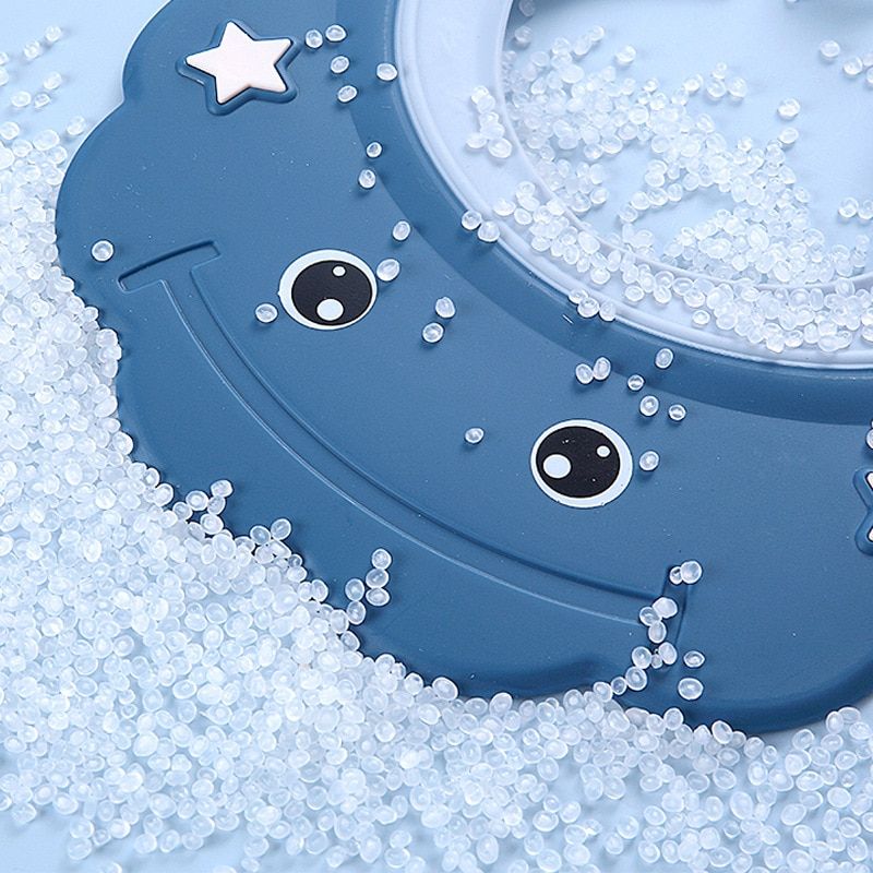 1Pcs Children's Silicone Shampoo Cap Adjustable Baby Shower Eye Protection Waterproof Hair Cap Soft Sun Hat Purple